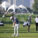 
              Rory McIlroy of Northern Ireland plays his second shot on the first hole during the final round of the Dubai Desert Classic, in Dubai, United Arab Emirates, Monday, Jan. 30, 2023. (AP Photo/Kamran Jebreili)
            