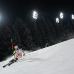 Slovakia's Petra Vlhova speeds down the course during an alpine ski, women's World Cup slalom in Flachau, Austria, Tuesday, Jan.10, 2023. (AP Photo/Giovanni Auletta)