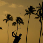 
              Chesson Hadley plays his shot from the 11th tee during the first round of the Sony Open golf tournament, Thursday, Jan. 12, 2023, at Waialae Country Club in Honolulu. (AP Photo/Matt York)
            