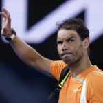 
              Rafael Nadal of Spain waves as he leaves Rod Laver Arena following his second round loss to Mackenzie McDonald of the U.S. at the Australian Open tennis championship in Melbourne, Australia, Wednesday, Jan. 18, 2023. (AP Photo/Asanka Brendon Ratnayake)
            
