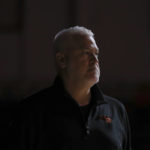 Oregon State coach Wayne Tinkle looks on during player introductions for the team's NCAA college basketball game against Arizona in Corvallis, Ore., Thursday, Jan. 12, 2023. (AP Photo/Amanda Loman)
