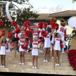 
              The University of Utah cheerleaders attend the 134th Rose Parade in Pasadena, Calif., Monday, Jan. 2, 2023. (AP Photo/Michael Owen Baker)
            