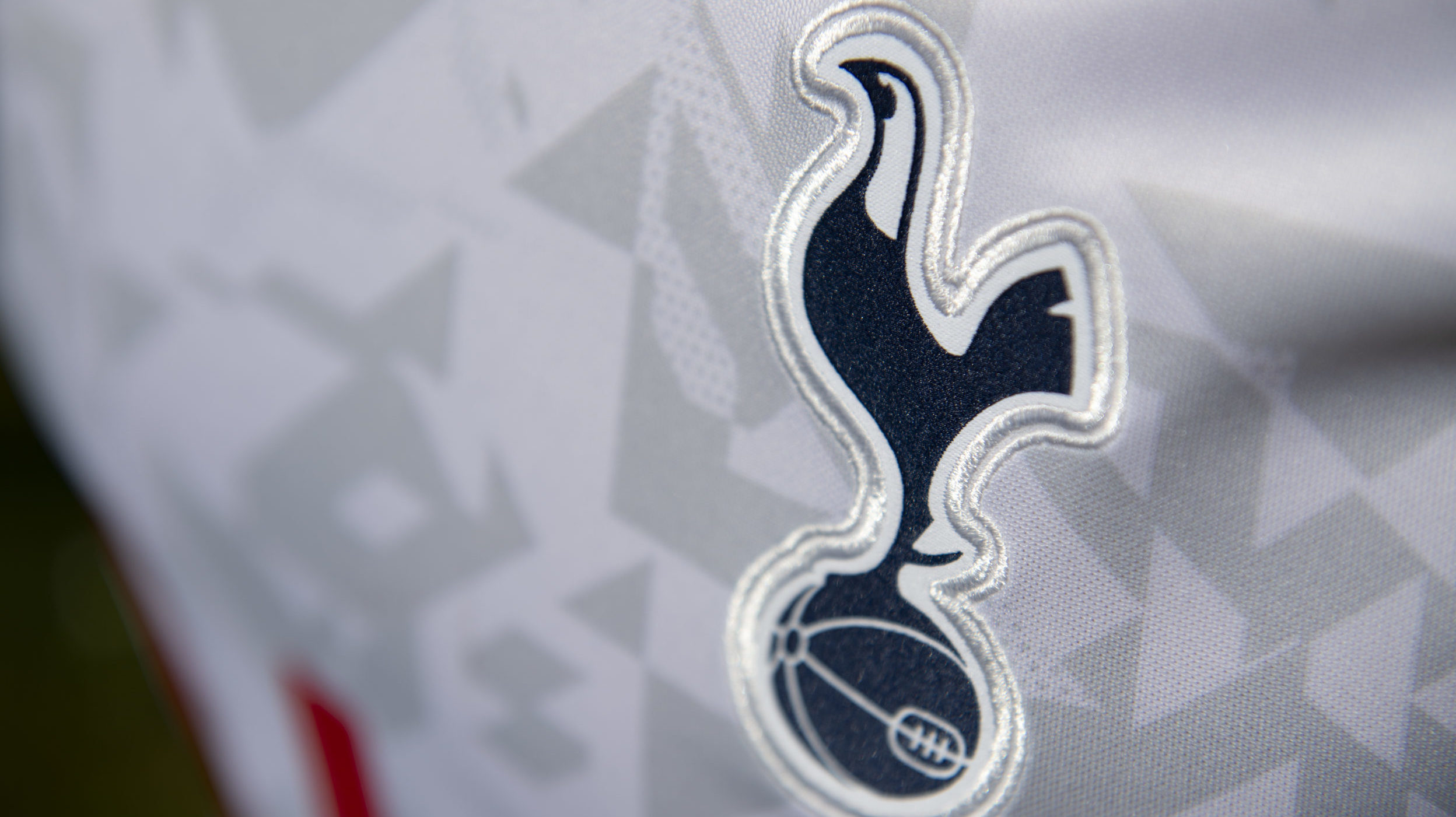 The Tottenham Hotspur home shirt displaying the club badge on May 19, 20201 in Manchester, United K...