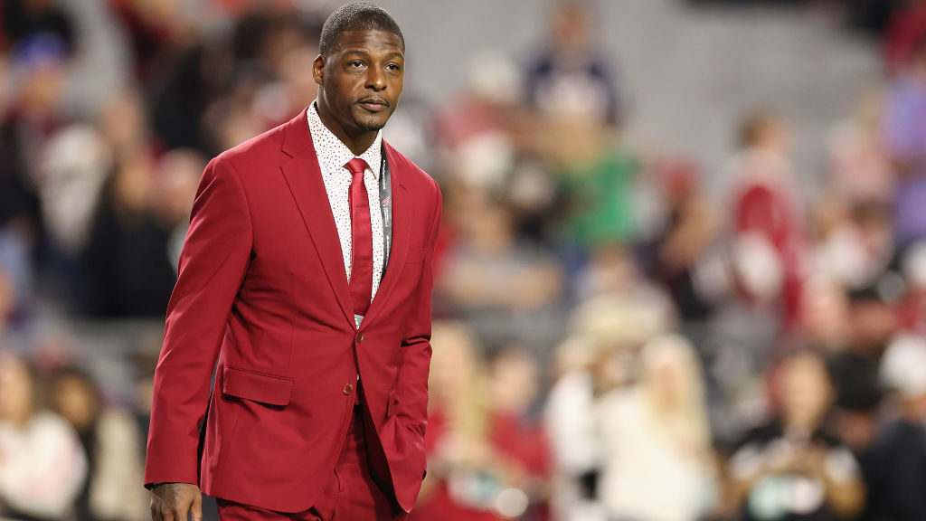 Arizona Cardinals executive Adrian Wilson before the NFL game against the Tampa Bay Buccaneers at S...