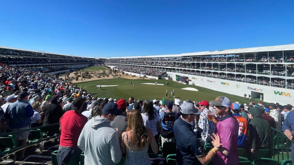 The 16th hole at TPC Scottsdale during the second round of the 2023 WM Phoenix Open....