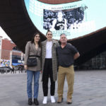 
              New York Liberty forward Breanna Stewart poses with family in front of Barclays Center before a WNBA basketball news conference, Thursday, Feb. 9, 2023, in New York. (AP Photo/Jessie Alcheh)
            