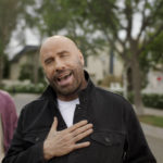 
              This photo provided by T-Mobile shows Zach Braff and Donald Faison, and John Travolta in scene from T-Mobile 2023 Super Bowl NFL football spot. Big name advertisers are paying as much as $7 million for a 30-second spot during the Super Bowl on Sunday, Feb. 12, 2023. (T-Mobile via AP)
            