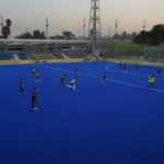 
              Field hockey players of a local club attend a training session, in Karachi, Pakistan, Sunday, Nov. 13, 2022. There is only one sport that matters in Pakistan and that's cricket, a massive money-making machine. But minors sports like rugby are struggling to get off the ground due to lack of investment and interest, stunting their growth at home and chances of success overseas. Even previously popular sports like squash and field hockey, which Pakistan dominated for decades, can't find their form.(AP Photo/Fareed Khan)
            