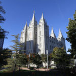 
              FILE - The Salt Lake Temple stands at Temple Square in Salt Lake City on Oct. 5, 2019. Salt Lake City's hosting of this weekend's NBA All-Star game for the first time in three decades gives Utah another opportunity to reshape a long-held belief that the state is odd or peculiar — a years-long push that Utah Jazz owner Ryan Smith and many other influential state leaders have prioritized. (AP Photo/Rick Bowmer, File)
            