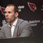 
              Arizona Cardinals new head coach Jonathan Gannon takes questions during an NFL football press conference, Thursday, Feb. 16, 2023 at the team's training facility in Tempe, Ariz. (AP Photo/Alberto Mariani)
            