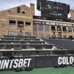 
              Colorado University's Folsom Field features PointsBet ads during an NCAA college football game between Colorado and Arizona State in Boulder, Colo., on Oct. 29, 2022. PointsBet, a Denver-based sports betting company that is a corporate sponsor of the University of Colorado Boulder’s athletics program, says it is pitching its brand to alums in Colorado and other states where fans are old enough to bet legally. (Shane Connuck/Povich Center for Sports Journalism via AP)
            