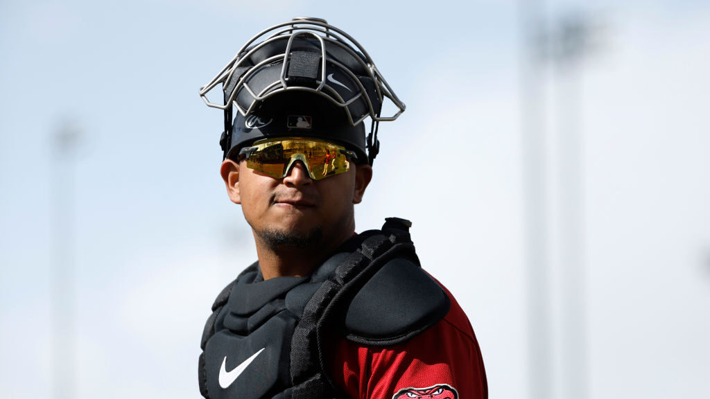 Gabriel Moreno is viewed as a long-term solution at catcher.(Photo by Chris Coduto/Getty Images)...