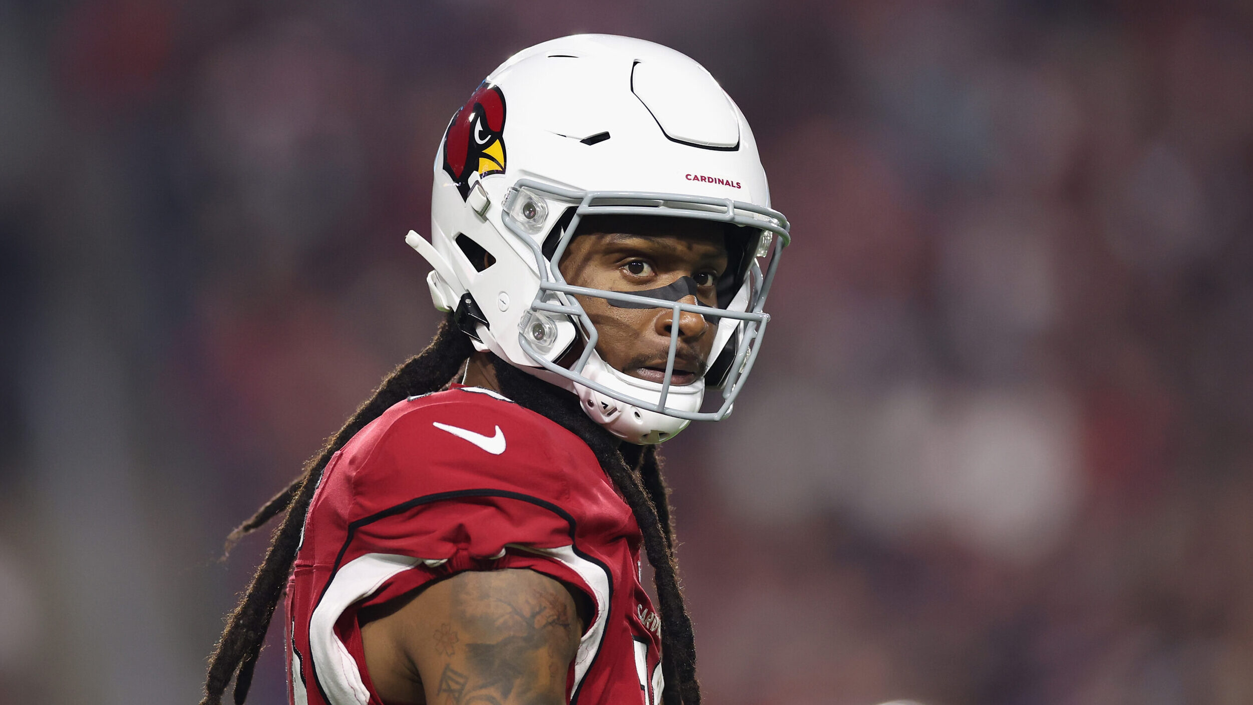 Wide receiver DeAndre Hopkins #10 of the Arizona Cardinals during the NFL game at State Farm Stadiu...