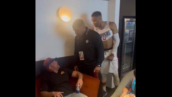 Clippers' Russell Westbrook confronts Suns fan during playoff win