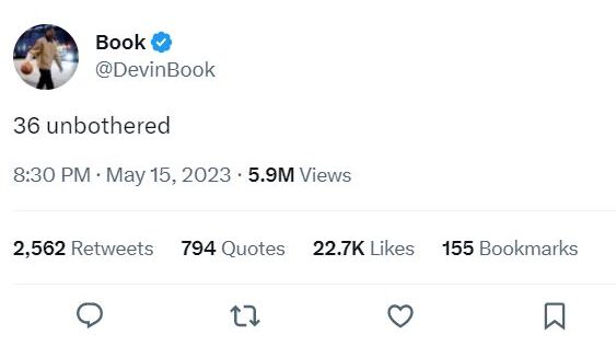 Devin Booker breaks silence, but only with a tweet