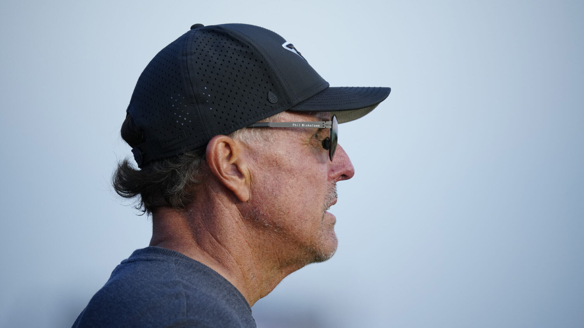 United States' Phil Mickelson waits to play on the 17th tee on the first day of the British Open Go...