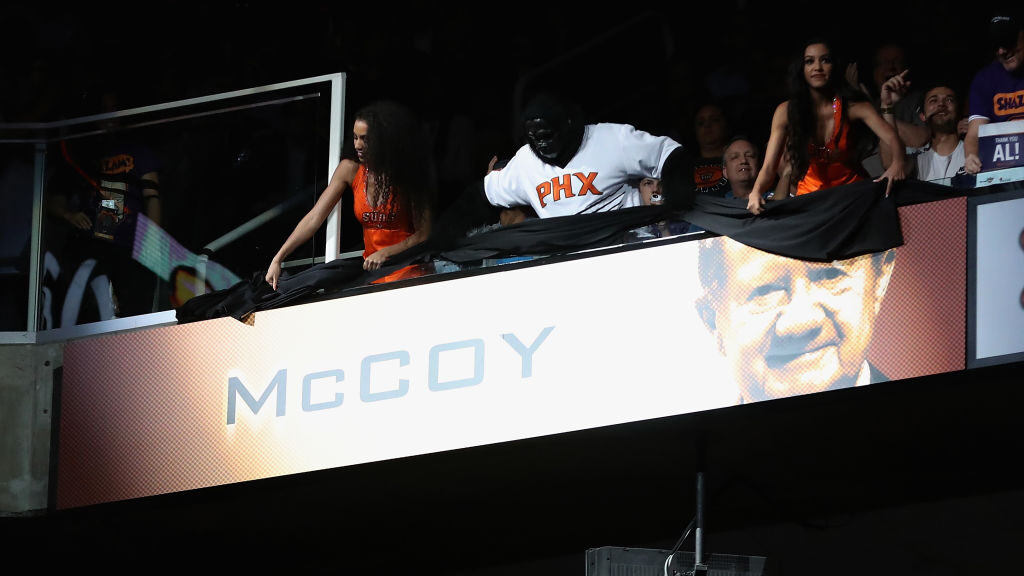 Radio broadcast announcer for Phoenix Suns, Al McCoy has his name inducted into the Phoenix Suns "R...
