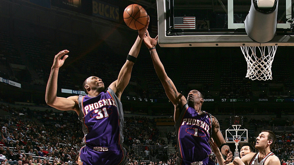 Shawn Marion and Amare Stoudemire of the Suns...