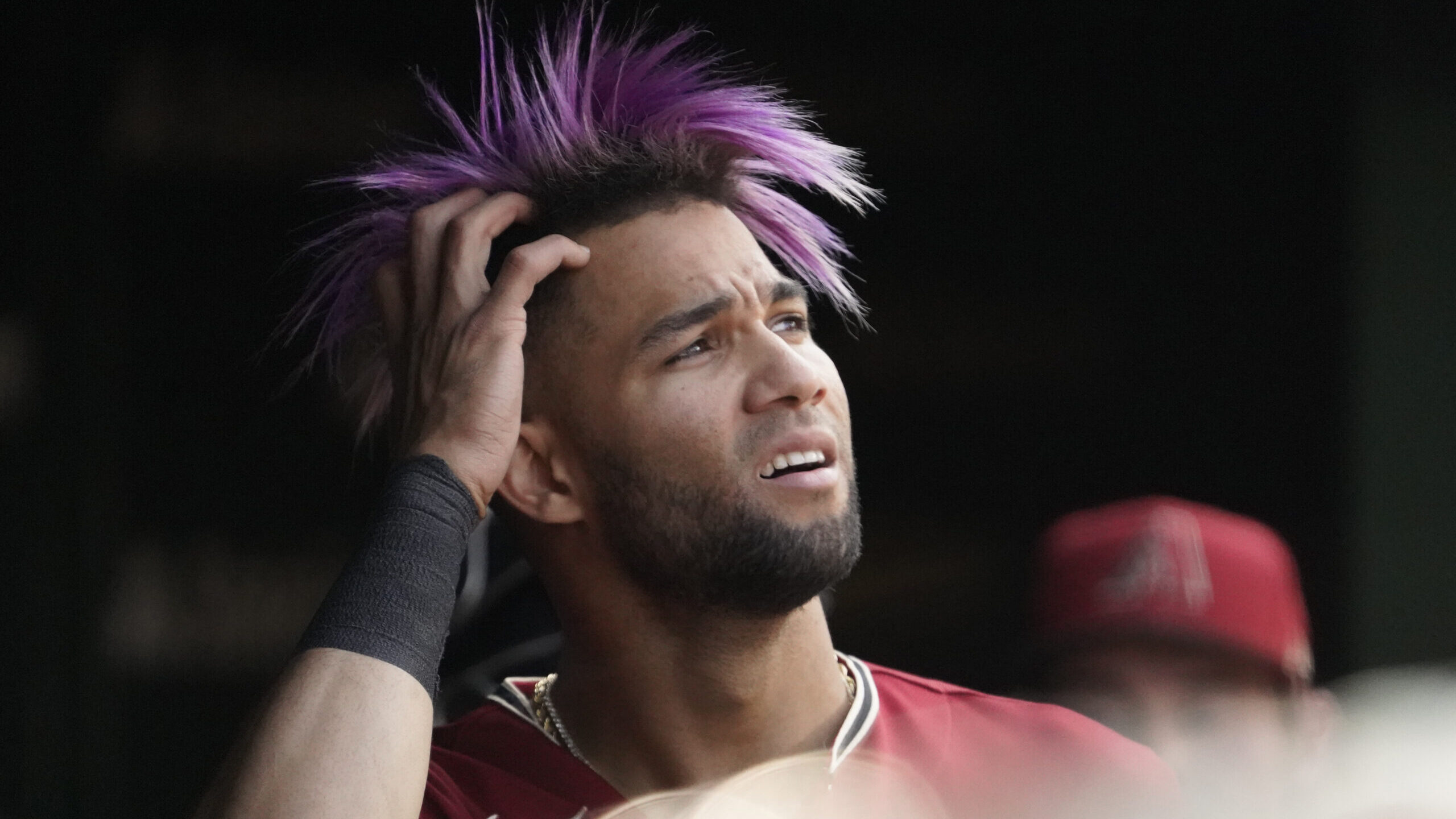 subs d-backs september baseball hair purple pina...