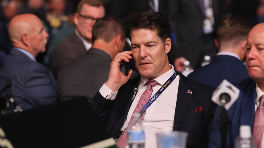 Bill Armstrong of the Arizona Coyotes attends the 2023 NHL Draft at the Bridgestone Arena on June 2...