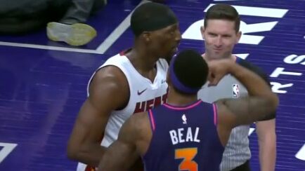 Suns' Bradley Beal, Heat's Bam Adebayo flex on each other