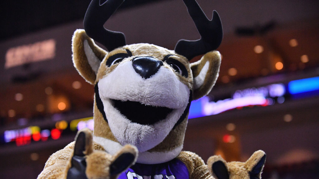The Grand Canyon Lopes mascot Thunder the Antelope performs. (Photo by Sam Wasson/Getty Images)...
