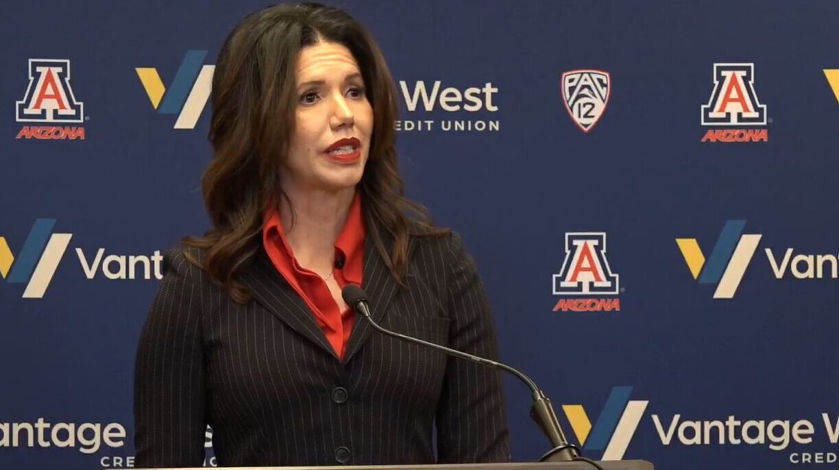 Arizona Wildcats director of athletic Desiree Reed-Francois is introduced...