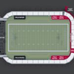 Aerial overiew of luxury seating at State Farm Stadium