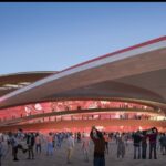 Leaked renderings of a potential Arizona Coyotes arena in Phoenix. (Arizona Coyotes app)