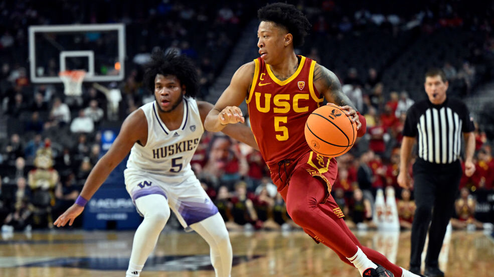 Boogie Ellis of USC against Washington in the Pac-12 Tournament...