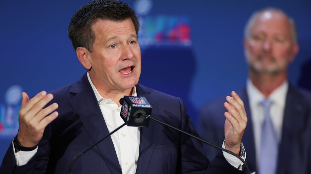 Cardinals owner Michael Bidwill speaks at a press conference...