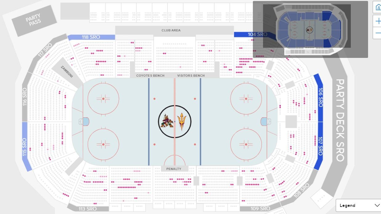 Arizona Coyotes seats available for the final game in the state...