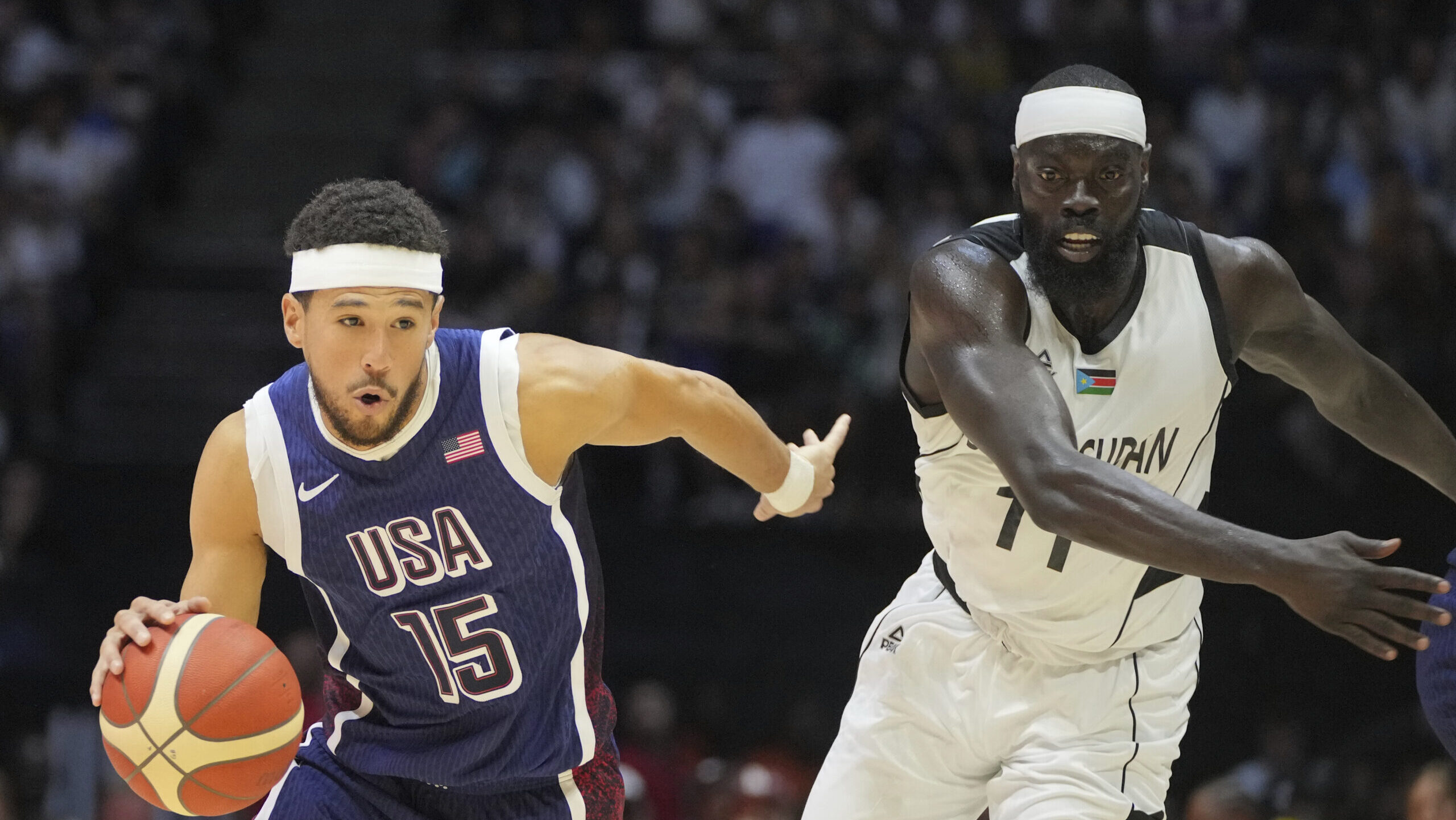 Devin Booker returns to starting lineup as Team USA avoids upset in close win over South Sudan