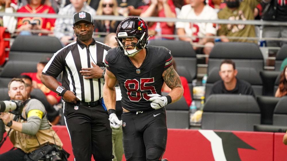 Arizona Cardinals tight end Trey McBride...