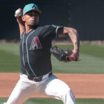 Jonathan Loaisiga of the Arizona Diamondbacks during spring training at Salt River Fields (Arizona Sports Photo/Alex Weiner)