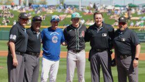 D-backs prospect Brady Counsell, Cubs manager Craig Counsell share spring training moment