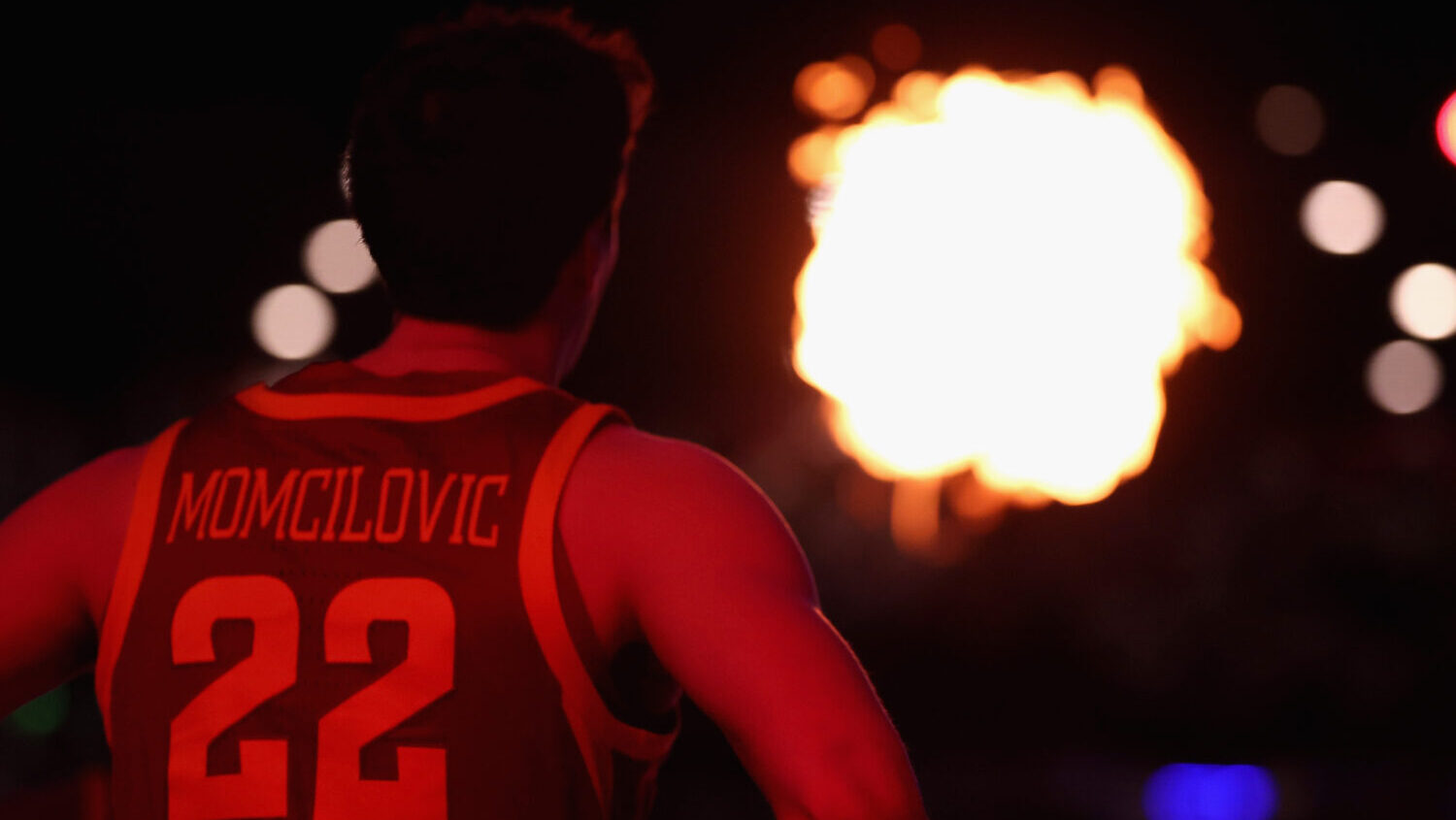 TUCSON, ARIZONA - MARCH 02: Milan Momcilovic #22 of the Iowa State Cyclones before the NCAAB game a...