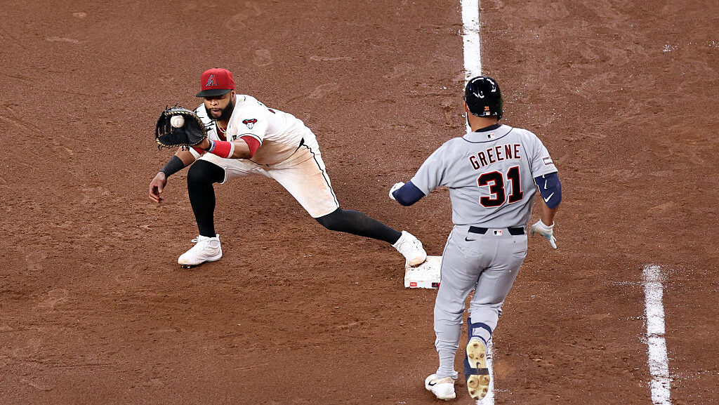 Carlos Santana #41 of the Arizona Diamondbacks...