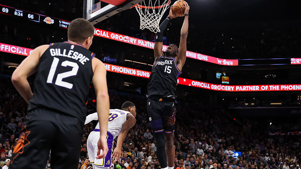 Mark Williams #15 of the Phoenix Suns...