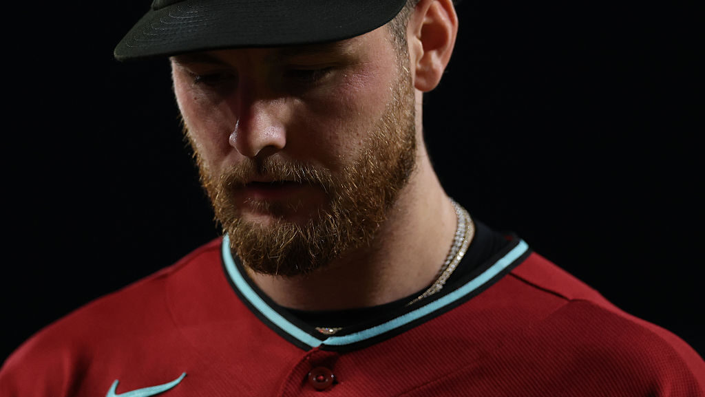 Starting pitcher Ryne Nelson #19 of the Arizona Diamondbacks...