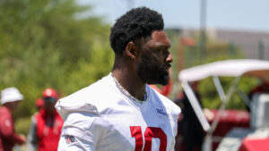 Mike LaFleur 'not worried about Josh Sweat at all' despite minicamp nonparticipation