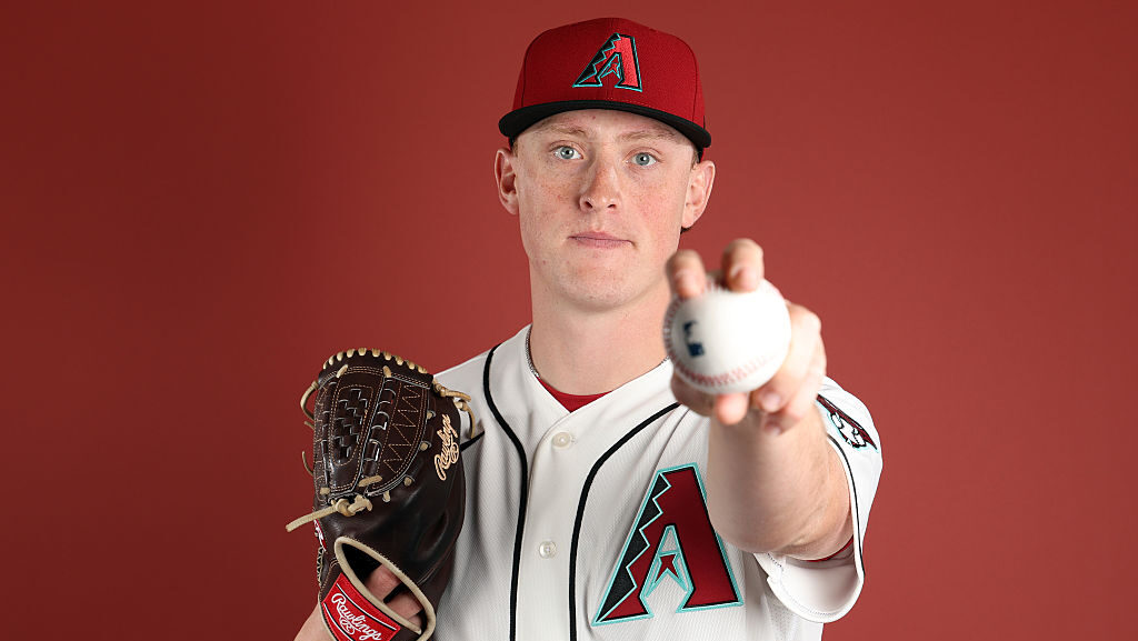 Pitcher Kohl Drake #58 of the Arizona Diamondbacks...