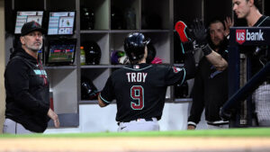 Diamondbacks OF Tommy Troy is day-to-day after suffering shoulder injury vs. Dodgers