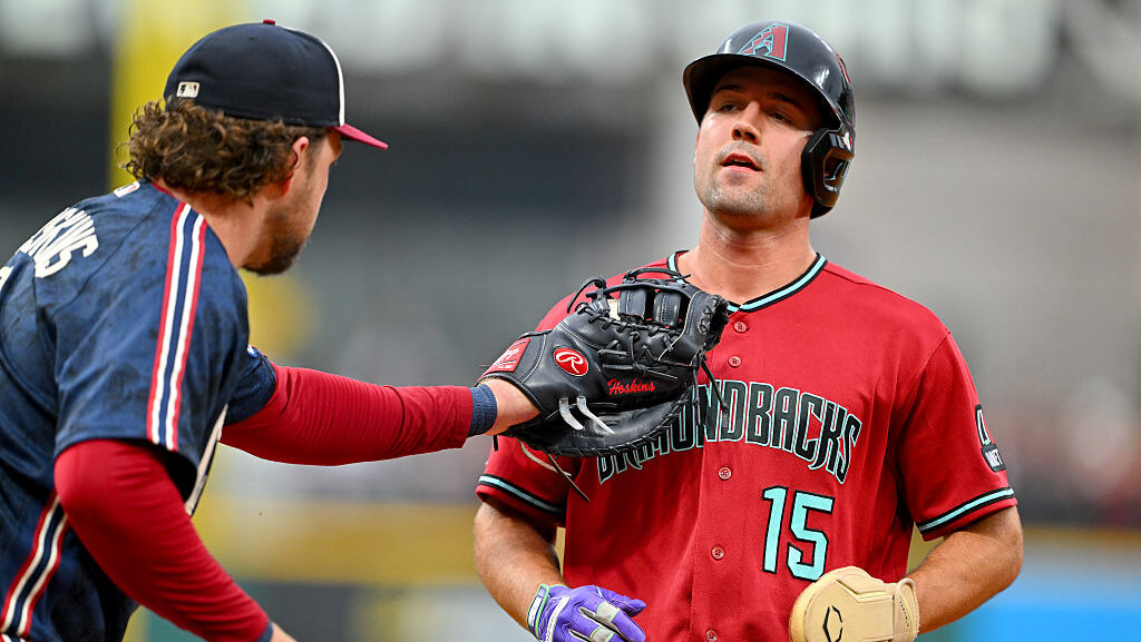 Ryan Waldschmidt #15 of the Arizona Diamondbacks...