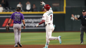 Corbin Carroll joins another historic club with 100th career home run