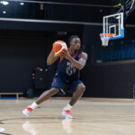 Arizona guard Caleb Holt, the No. 2 recruit in the country, practices in Vilnius. (Arizona Athletics)