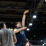 Lithuanian native and Arizona forward Ugnius Jarusevicius practices in Vilnius. (Arizona Athletics)