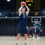 Lithuanian native and Arizona center Motiejus Krivas practices in Vilnius, Lithuania. (Arizona Athletics)