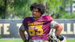 ASU RG Rob Lapuaho exits Kansas game while already without starting RG Wade Helton