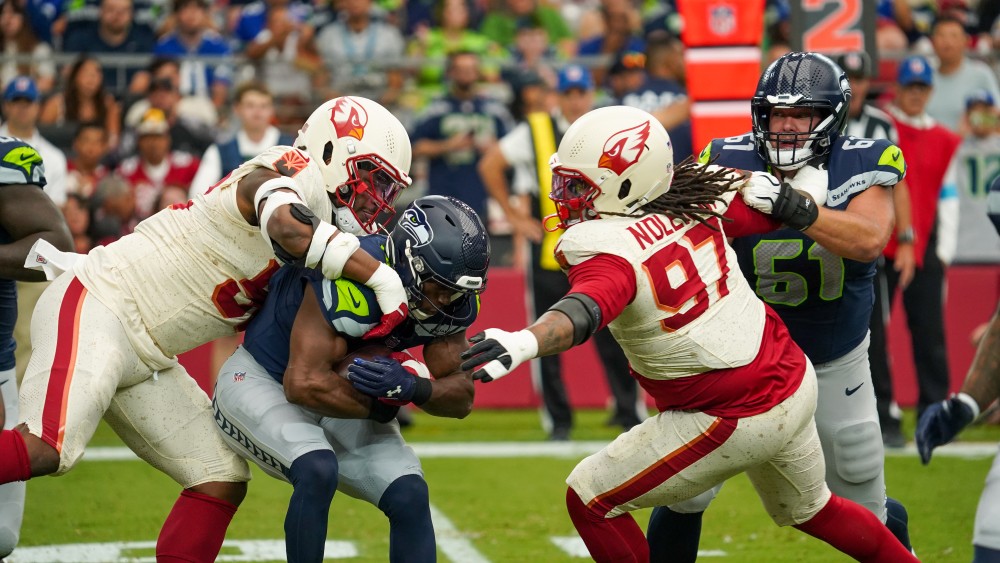 Arizona Cardinals DL Walter Nolen & LB Jordan Burch vs. Seattle Seahawks, September 20, 2026 (Jerem...